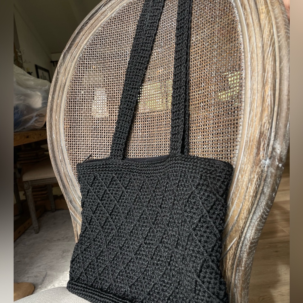 Black Woven Bag/Purse